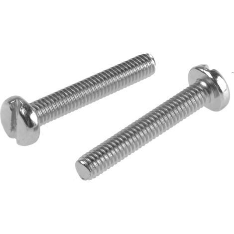 Vis à métaux RS PRO M4 à tête Cylindrique fendue en Acier, 25mm ( Prix pour Sachet de 100 )