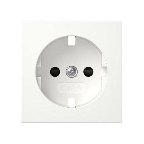 Gira Abdeckung für Schutzkontakt-Steckdose System 55, 16A 250V, Reinweiß seidenmatt, 492127