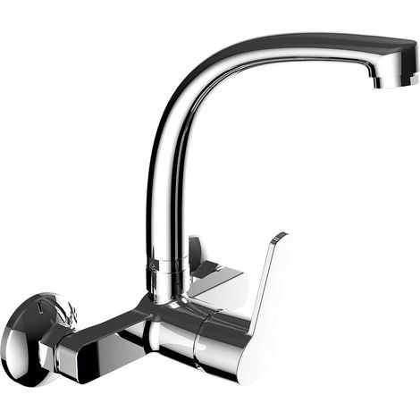 Grifo de cocina monomando caño tubo de instalación a pared Panam Xtreme. (1/2)