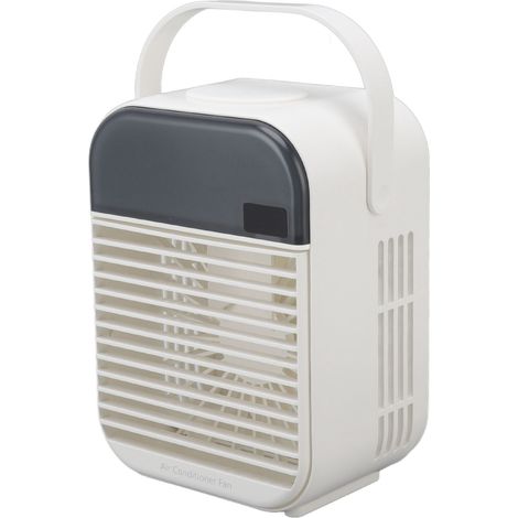 Ventilateur brumisateur portable 3 vitesses - Climatiseur USB silencieux avec veilleuse blanche, refroidissement efficace