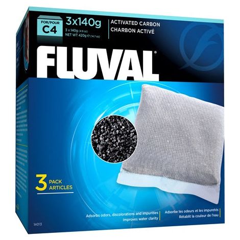 Carbón activado para filtro mochila Fluval C - Pack de 3