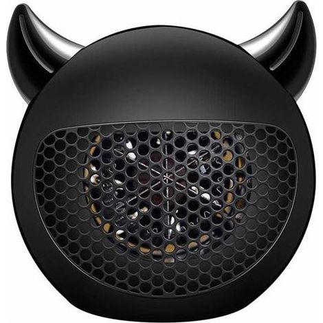 Mini radiateur soufflant, chauffage électrique portable en céramique PTC, convecteur silencieux à chauffage rapide avec protection contre la surchauffe, pour la maison ou le bureau, noir (1/5)