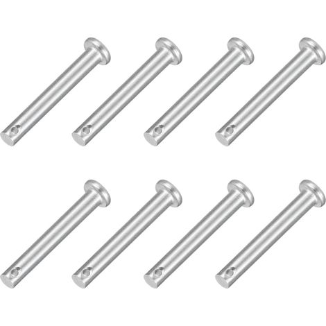 8pcs M5x35mm Goupilles à Trou Unique, Goupille de Verrouillage Acier Inoxydable 304, Goupilles à Tête Plate de Chape pour Verrou Remorque Réparation Fixation Mécanique Équipement (1/5)
