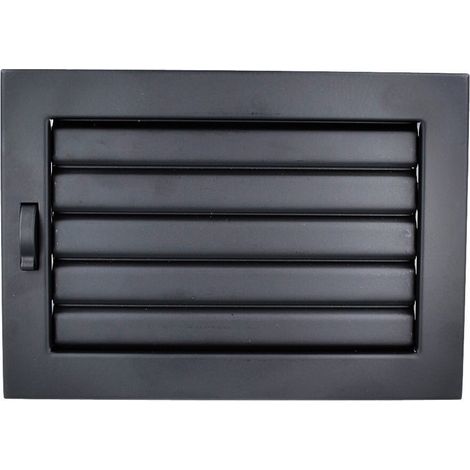 Lüftungsgitter Warmluftgitter Kaltluftgitter Lamellen schließbar Schwarz 240x170mm (1/5)