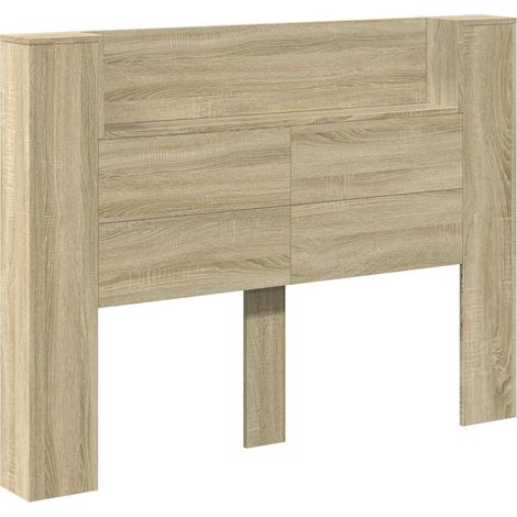 Maison Exclusive - Cabinet de Tête de Lit avec LED Sonoma 140 x 16,5 x 103,5 cm