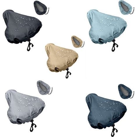 Lot de 5 Protecteur de selle housse de selle de vélo étanche Housse salon de jardin - Bleu ciel + gris + bleu marine + noir + blanc cassé (1/5)