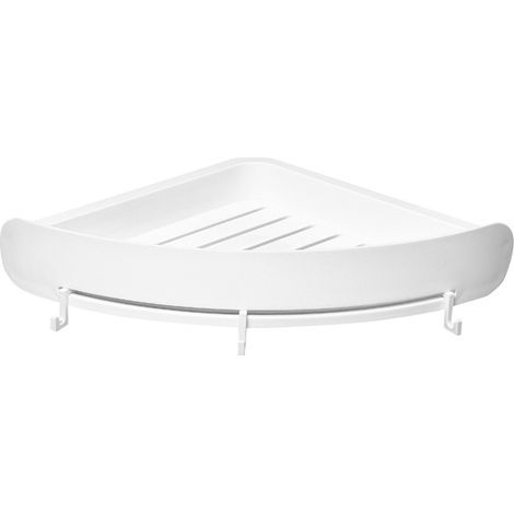 Innovatives dreieckiges Wandregal fürs Badezimmer, weiß. (1/5)