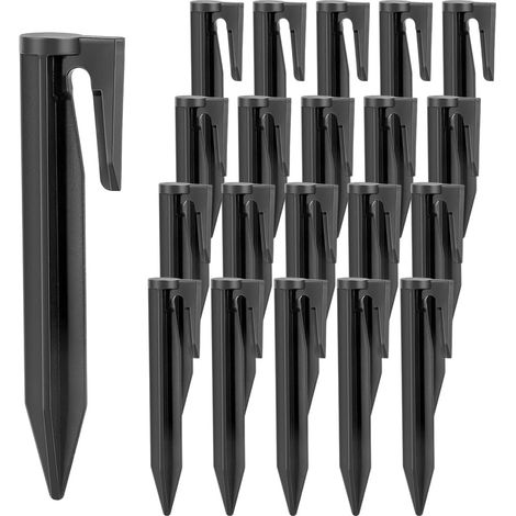 20 piquets de terre pour tondeuse robot, sardines fixation en plastique câble périphérique, compatibles avec Gardena, Worx, Bosch - (1/5)
