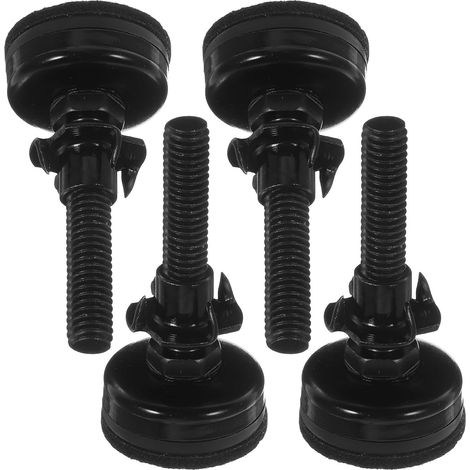 Kit de 4 Supports de Nivellement Réglables pour Meubles en Acier au Carbone avec Vis 3/8-16/50mm, Ensemble Solide et Résistant pour Tables et Étagères (1/5)
