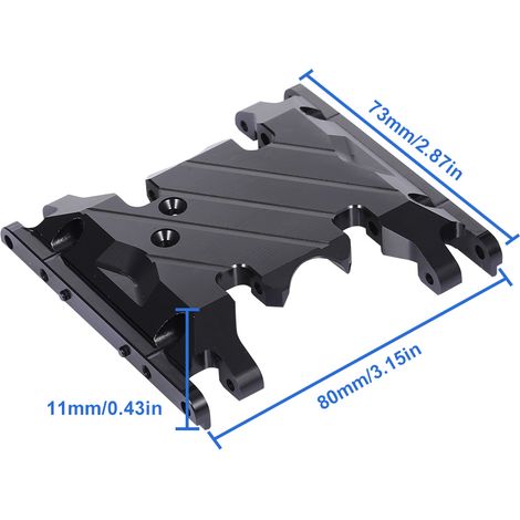 Plaque de Base de boîte de vitesses sur chenilles pour Axial SCX10II 90046 90047 RC, plinthe de Transmission en métal, accessoires de voiture (1/5)