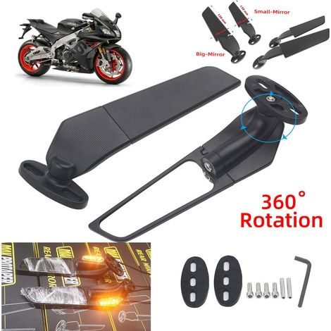 Modifizierter Motorrad-Rückspiegel mit Windabweiser, verstellbar und schwenkbar für Aprilia GPR250R, APR250, RS660, RS 125 und RS 250.