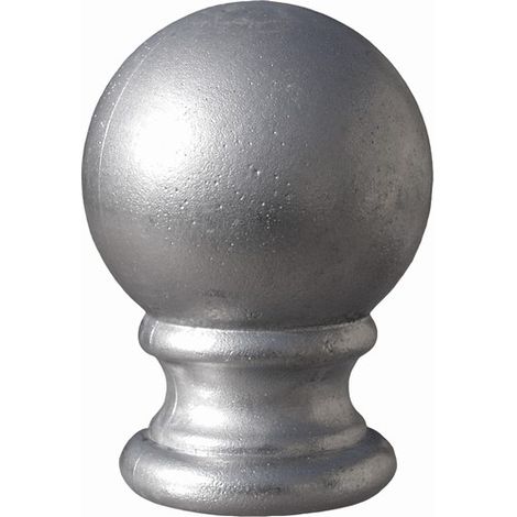 Boule avec support - Hauteur 85mm largeur 55mm base ø45mm - Aluminium - À visser - DECO FER FORGE