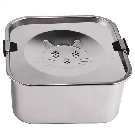 Gamelle d'eau anti-débordement pour chien en acier inoxydable, récipient à débordement lent, accessoires pour animaux de compagnie (1/5)