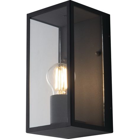 "Applique da esterno MIRAGE in metallo antracite con diffusore in vetro"