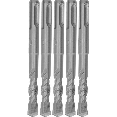 5Pcs Forets Burins SDS-Plus Carbure de Tungstène à Double Spirale 110mm x 10mm pour Béton et Pierre (1/5)