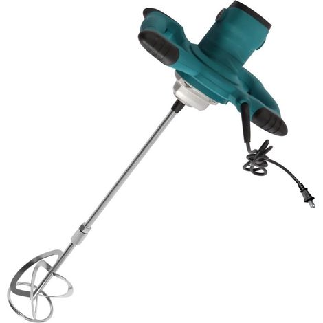 Mélangeur électrique béton 2400W à 6 vitesses, poignée portable 800 tr/min. Outil idéal pour mélanger ciment, mortier, plâtre et enduit.（vert） (1/5)