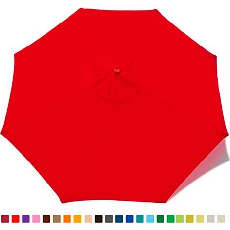 Housse de rechange pour parasol - 8 baleines - Diamètre 3 m - Imperméable - Anti-ultraviolet - Tissu de rechange (1/5)