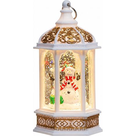 Boule à neige lumineuse de Noël, décoration festive pour bureau, bonhomme de neige pour la maison, décoration de Noël (1/5)