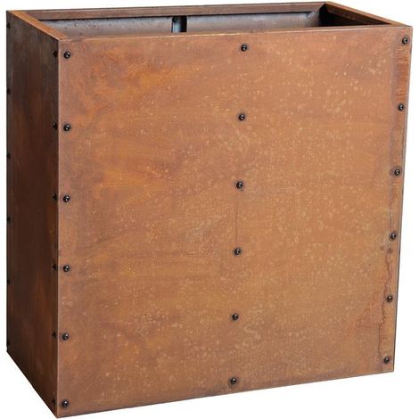 Estexo – Carré potager sur pied en acier Corten 80x40x80 cm – Résistant aux intempéries – Facile à monter – Pour légumes et herbes