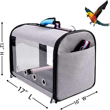 Cage de transport pour oiseaux, sac de transport portable pour perroquets et autres animaux de compagnie, sac respirant et léger, sac multifonction