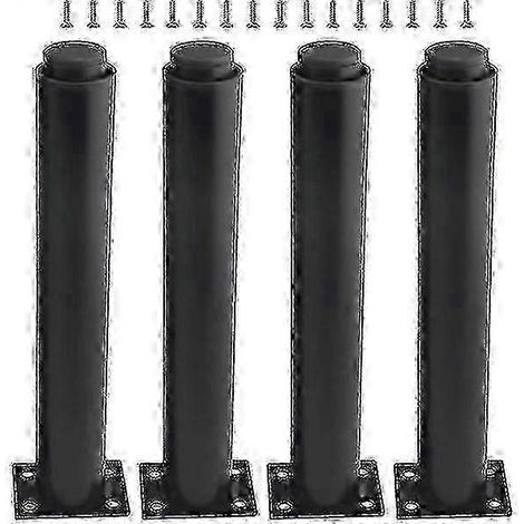(25-42 cm, noir) Lot de 4 pieds de meuble robustes et réglables en métal - Édition XinHan 0621 (1/5)