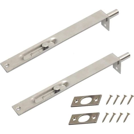 1 Paire De Loquets De Porte De 25 Cm - En Acier Inoxydable Robuste - Pour Portes Secondaires Primaires - Double Ouverture De Sécurité (1/5)