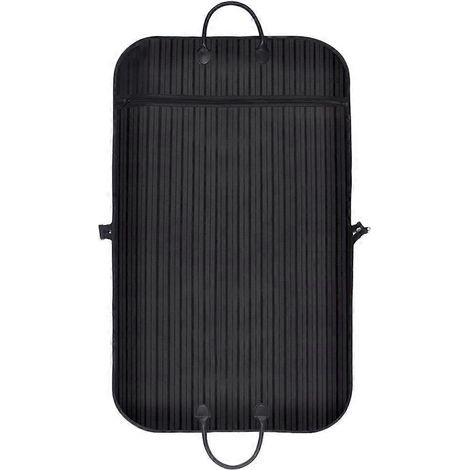 Housse de costume en tissu Oxford, sac de rangement pour costume rayé, housse respirante avec fermeture éclair et poignée.-Black (1/4)