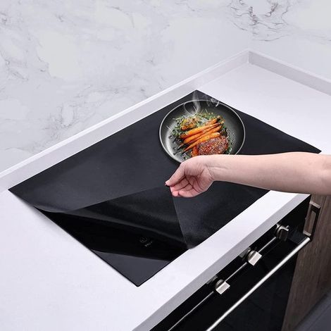 Grande protezione per piano cottura a induzione 60 x 40 cm, tappetino di protezione per induzione, tappetino per induzione, paraspruzzi per piani cottura a induzione, tappetino di protezione per cucin (1/5)