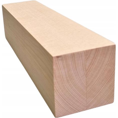 Pied de meuble - 8 x 8 x 30 cm - Hêtre - Prêt à peindre - Bords arrondis et esthétiques