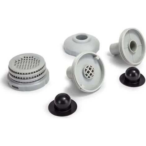 Kit de connecteur jet deau pour piscine pour Intex et Bestway avec filtre buse et couvercle noir PZCC