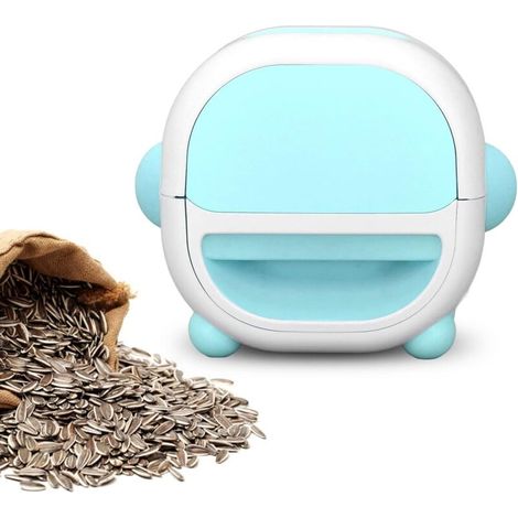 Le Plus Récent Nettoyeur de Graines de Conception, Machine à éplucher les Graines de Tournesol électrique Ouvre-graines de Melon Automatique avec Fonction Rechargeable USB,(bleu) (1/5)
