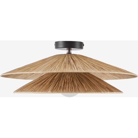 Plafón de techo Ø50 cm en rafia Aislin SKLUM        (1/5)