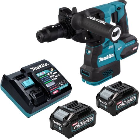Marteau perforateur sans fil Makita HR 002 GM201 40 V max., 2,9 J, SDS plus, sans balais + 2 batteries 4,0 Ah + chargeur (1/5)