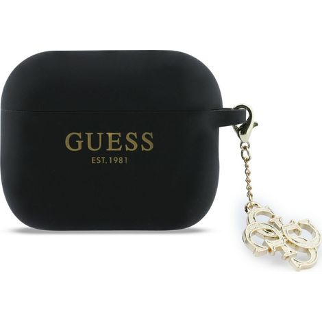 Guess Silikon-4G-Charm-Hülle für AirPods Pro 3 Schwarz (1/4)