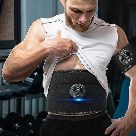 EMS Electric Abdominal Belt for Body Sculpting, Abdominal Muscle Strengthening, Weight Loss, and Fat Burning - Smart Abdominal Muscle Stimulator - Special Gifts - AquaForge (1/3)