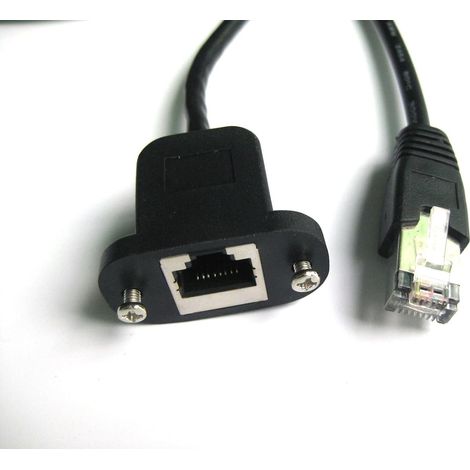 Câble d'extension réseau Ethernet blindé Cat5e RJ45 M/F de 0,6 m