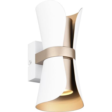 Wandleuchte COAT Weiß Coffee mit Updown Lichtaustritt, Höhe 21cm (1/3)