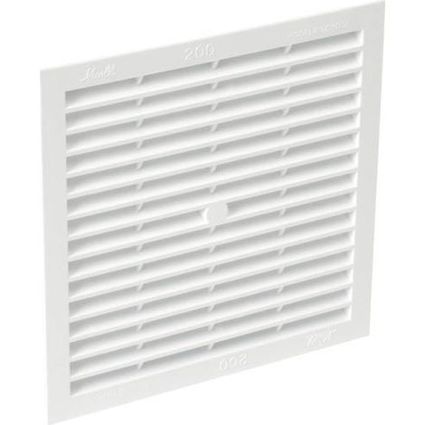 Nicoll – Grille carrée moustiquaire 200 cm² – Ventilation intérieure – Pose à visser ou coller – Dimensions 178 x 178 mm – Résistance mécanique