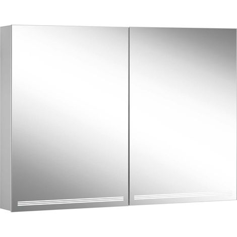 Schneider GRACE Armoire de toilette LED, 2 portes 50/50cm,