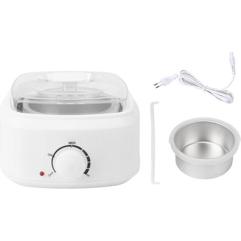 Mini réchauffeur de cire transparent 110-240V pour épilation, avec couvercle vitré, prise UE (1/5)