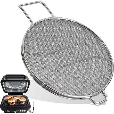 Écran anti-éclaboussures double couche en acier inoxydable, adapté à la machine à barbecue Ninja IG651 IG601 (1/5)