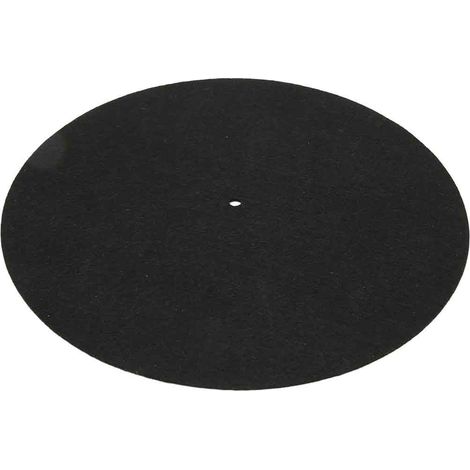 Tapis Anti-Vibration Pour Plateau De Tourne-Disque - Tapis En Laine Naturelle Pour Disques Vinyle LP - Compatible Avec Tous Plateaux Standard - 1 Pièce