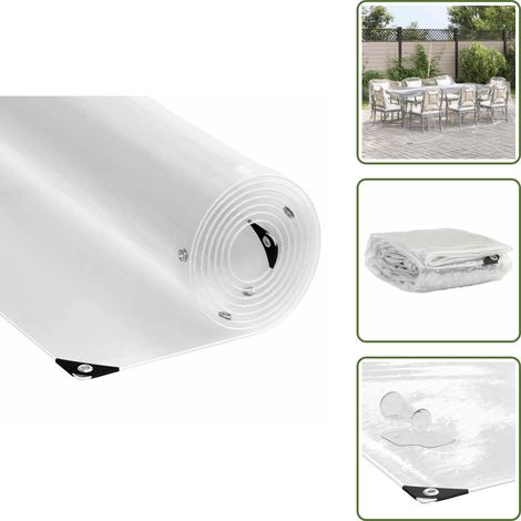 Telone per balcone - vidaXL Telone Trasparente con Occhielli 4x4 m in PVC - Telone in PVC
