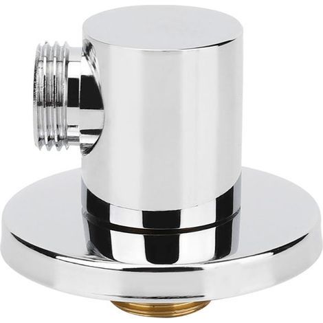 Household Copper Wall Mounted Shower Hose Connector Wall Elbow Bathroom Accessories G1/2in (1/5)