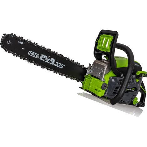 Tronconneuse thermique 45cm3 Lame 45 cm Guide OREGON Moteur 2T Carburateur Walbro Coupe Bois Élagage Abattage VITO