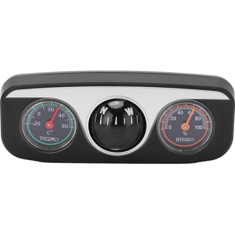 Boussole de voiture 3 en 1 avec thermomètre et hygromètre - Outil multifonction pour camping et voyages (1/5)