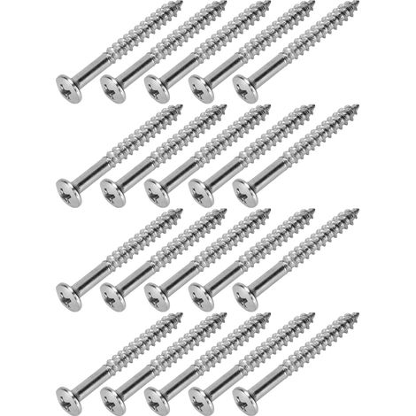 20 Vis de Fixation pour Guitare Électrique en Acier Inoxydable Antirouille, Accessoire de Montage (Argent) (1/5)