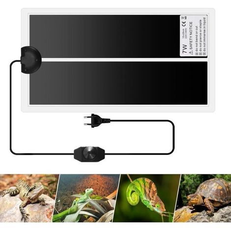 Tapis Chauffant Pour Reptiles - Thermostat Réglable 0-35 °C - Pour Aquarium Terrarium - 45 W 80 x 28 cm (1/4)