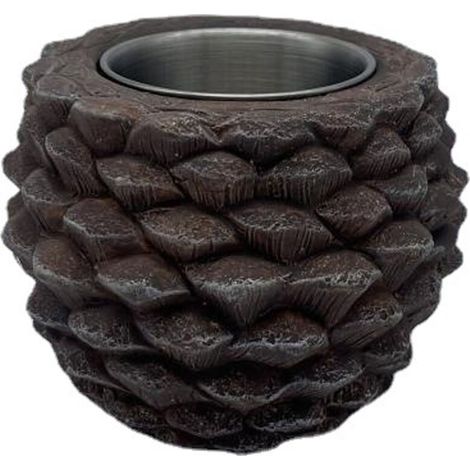 Poêle à alcool Pinecone 001 - Base en béton, flamme réelle, portable pour intérieur et extérieur