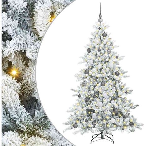 Sapin de Noël artificiel, à branches mobiles, blanc, 180 cm (1/5)
